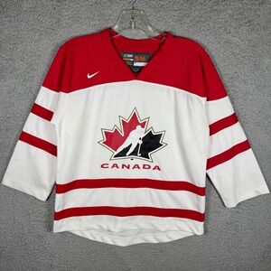 Nike Bauer Team Canada Hockey Jersey Mens SM White Red Striped Maple Leaf F8BOL
